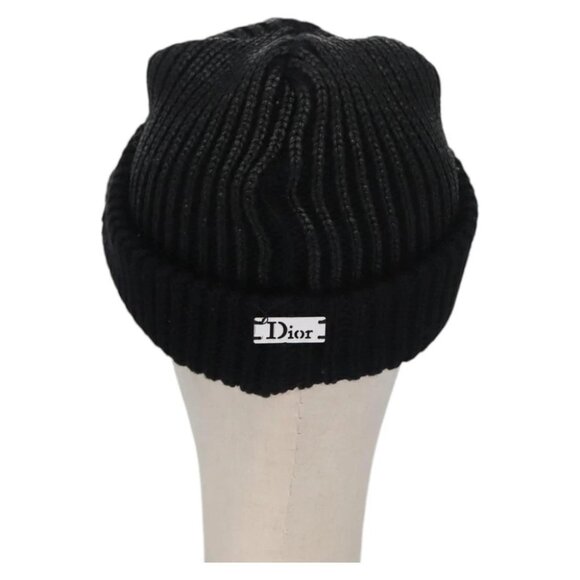 Christian Dior Cap Wool Black Auth ac3556V - Picture 9 of 13